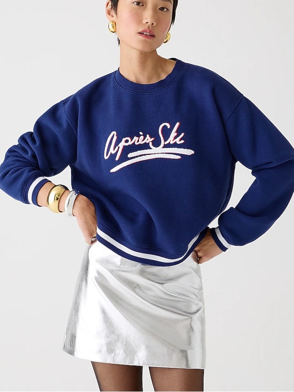 J.CREW Heritage fleece après-ski graphic sweatshirt